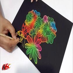 Rain Bow Scratch Paper Spiral Book